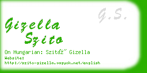 gizella szito business card